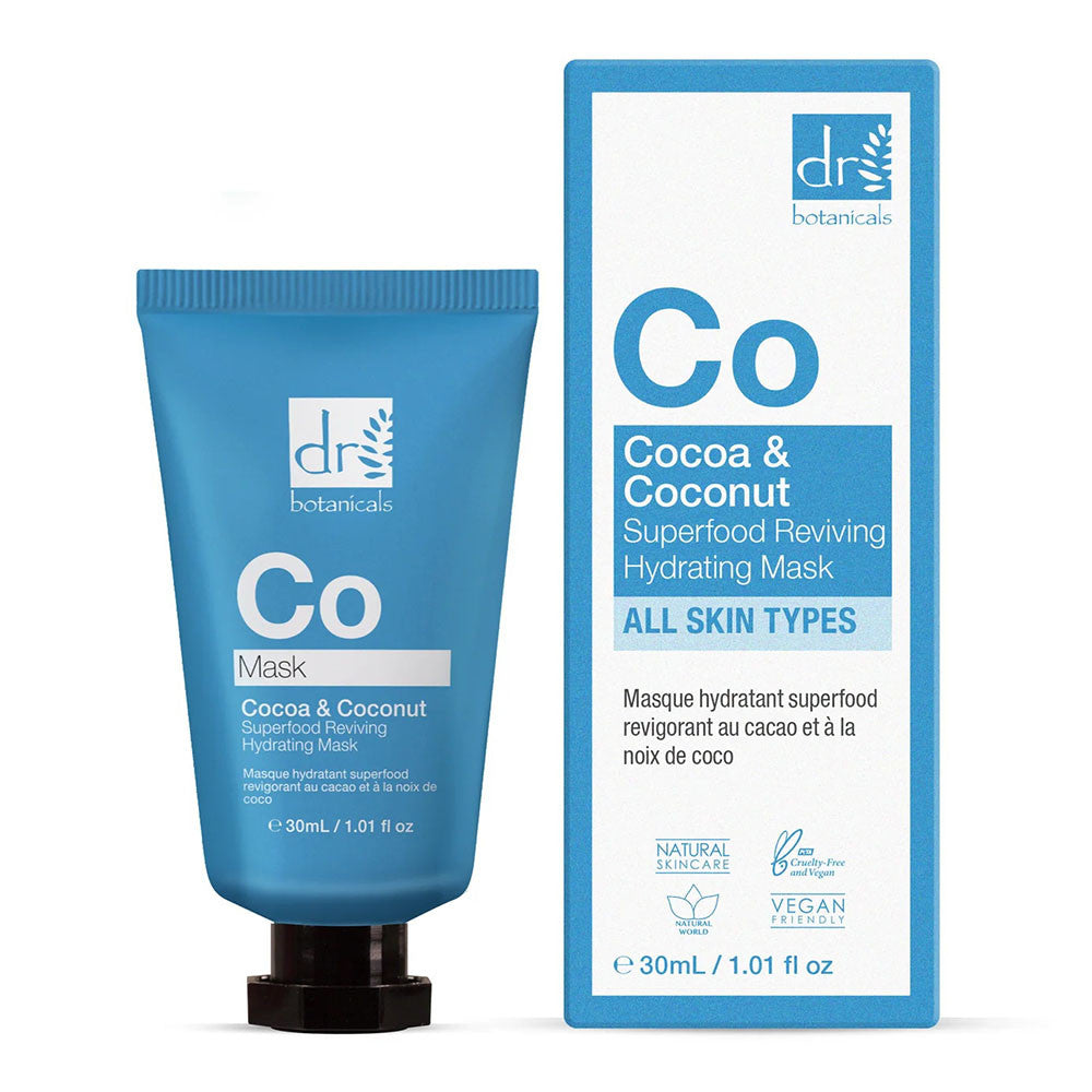 Dr Botanicals Cocoa and Coconut Superfood Reviving Hydrating Mask, 1.01 Oz